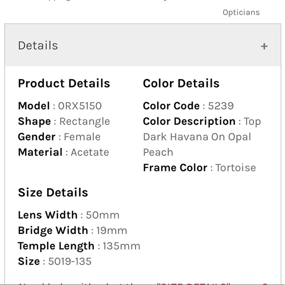 RAY BAN ready-to-wear glasses frames - Picture 8 of 8